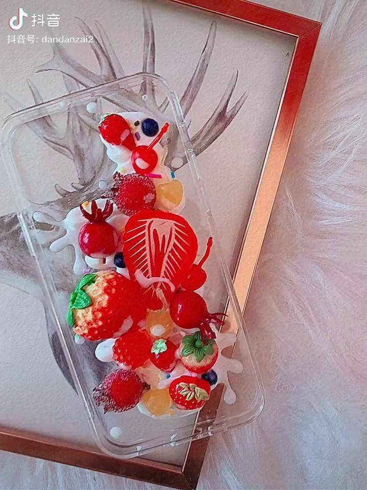 抖音看见音乐 夏日炎炎来份水果捞吧奶油手机壳 手工diy