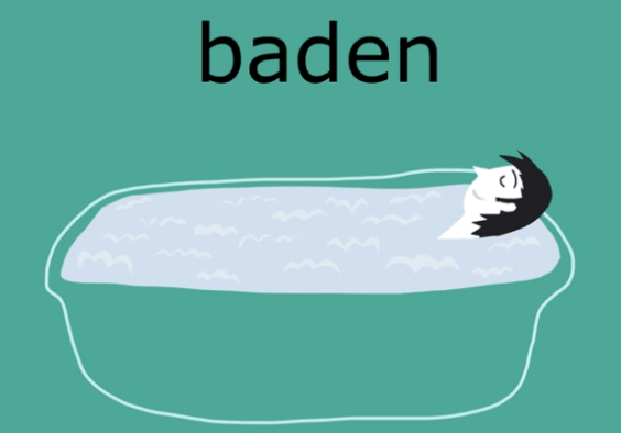 德语每日一词:baden_er_sie_und