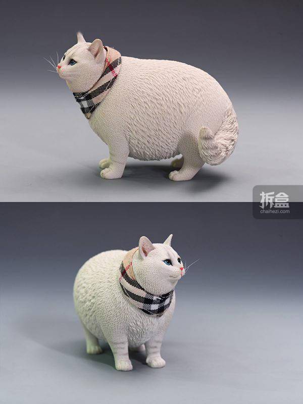 产品JXK 1/6 换头肥猫模型 仿真可爱有趣宠物猫咪动物潮玩摆件