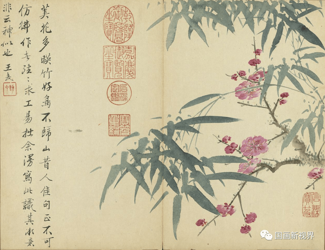 若狭塗 衝立 大 椿花 水墨画 螺鈿細工-