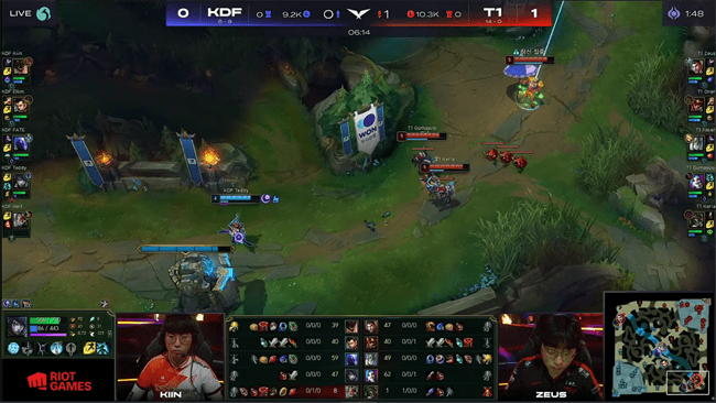 盲僧|LOL-LCK：小吕布金克丝下路天秀反杀 T1 2-1击败KDF刷新LCK连胜纪录