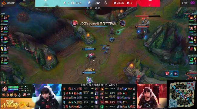 盲僧|LOL-LPL：Yagao佐伊天秀狂风三度瞬秒厄斐琉斯，JDG 2-0轻取TT