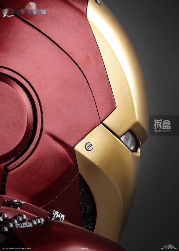 系列|QUEEN STUDIOS 漫威系列 钢铁侠 MARK7 1/1比例收藏胸像
