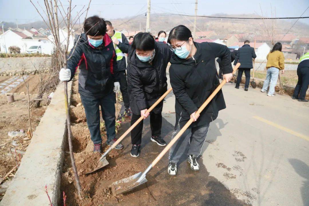 王家窪子村植樹現場