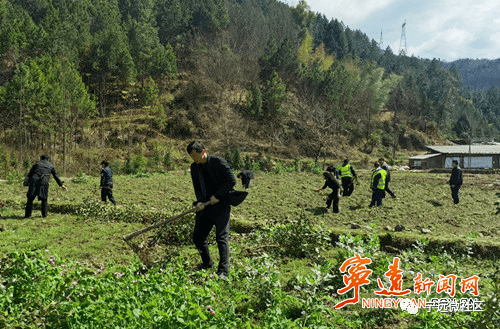 日前,寧遠縣清水橋鎮組織鎮自然資源所,綜合行政執法大隊等部門人員對