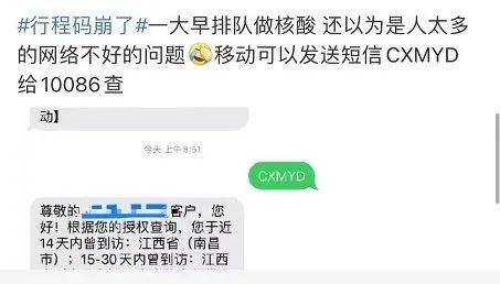 网友|行程码崩了，信通院出现问题？还有这两种方式查