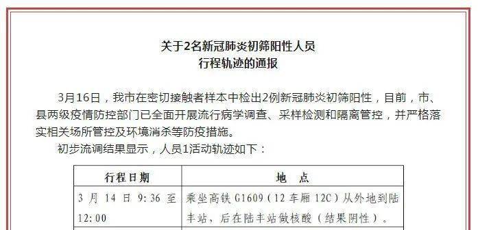 3月16日,汕尾市在密切接触者样本中检出2例新冠肺炎初筛阳性