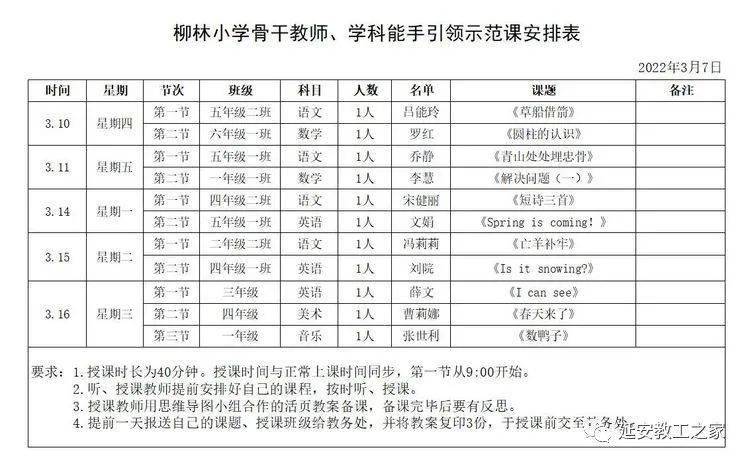 骨干课堂推课改示范引领共成长 宝塔区柳林小学学科骨干示范课活动 教学质量 内容 语言