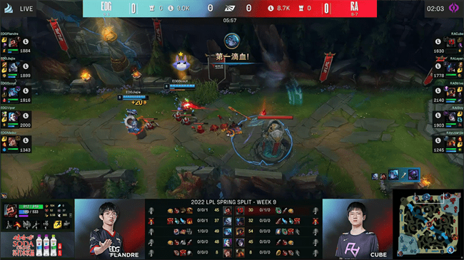 局势|LOL-LPL：Jiejie狗熊两度抢龙决定局势，EDG完美团战2-0战胜RA