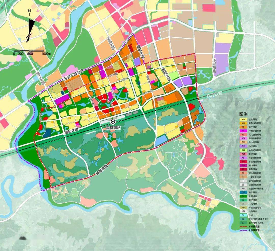 容县最新城区规划图图片