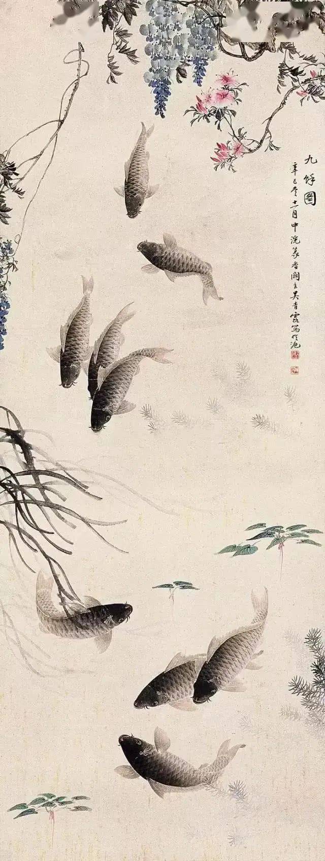大师画鱼,年年有余