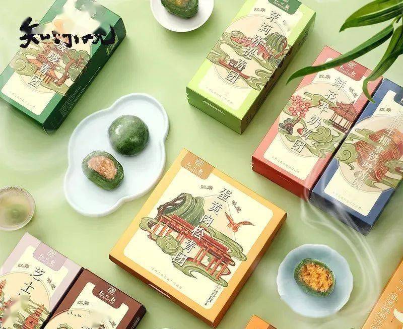 品牌吃一口春天！泸溪河、五芳斋等的青团包装设计，超有春日氛围感！