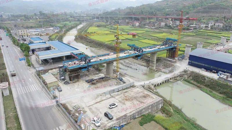 新进展渝湘高铁南川北站引出桥全线桥墩架设完毕
