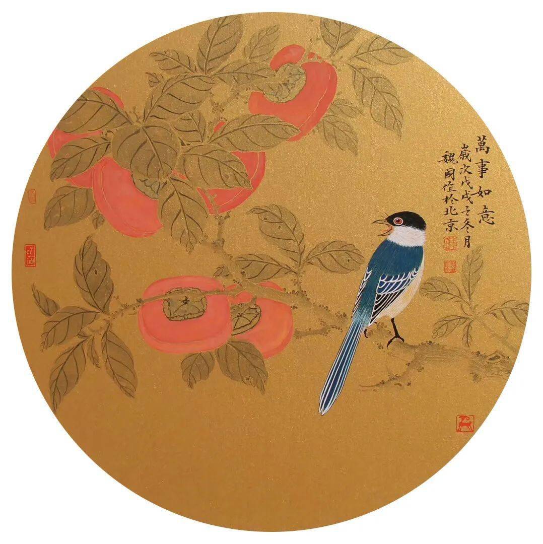 魏国的花鸟画造型精巧画风清秀