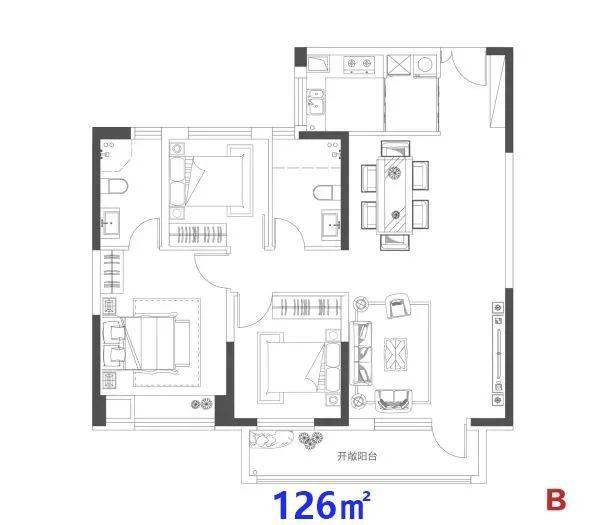 建面约126--147㎡,淄博新区明发世贸中心最后住宅加推_公寓_南区_北区
