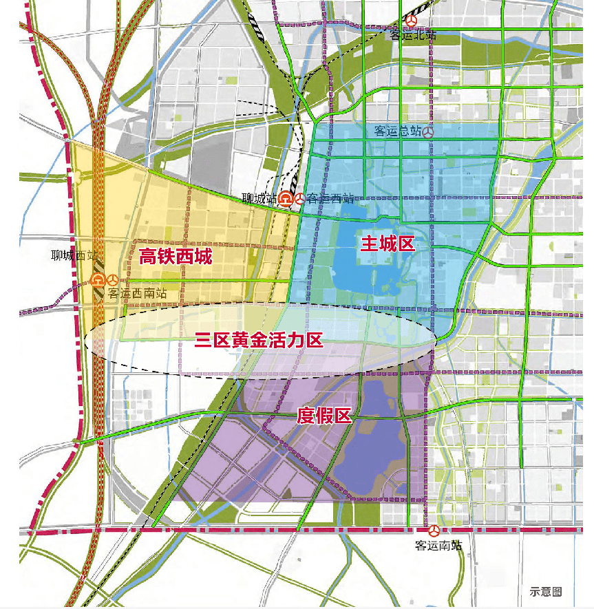 聊城凤凰工业园规划图图片