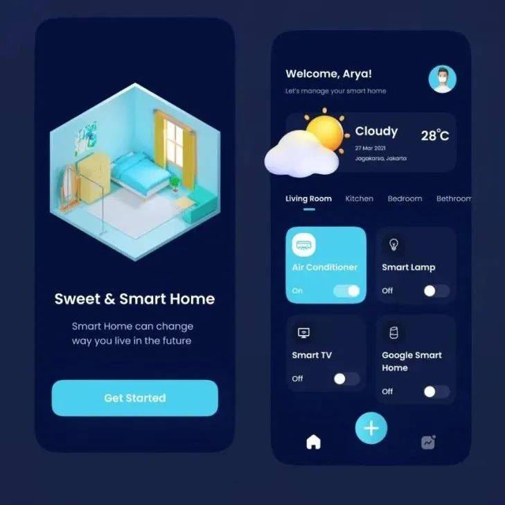 设计灵感:12 组智能家居 APP 界面设计_住宅_设施_艺术性