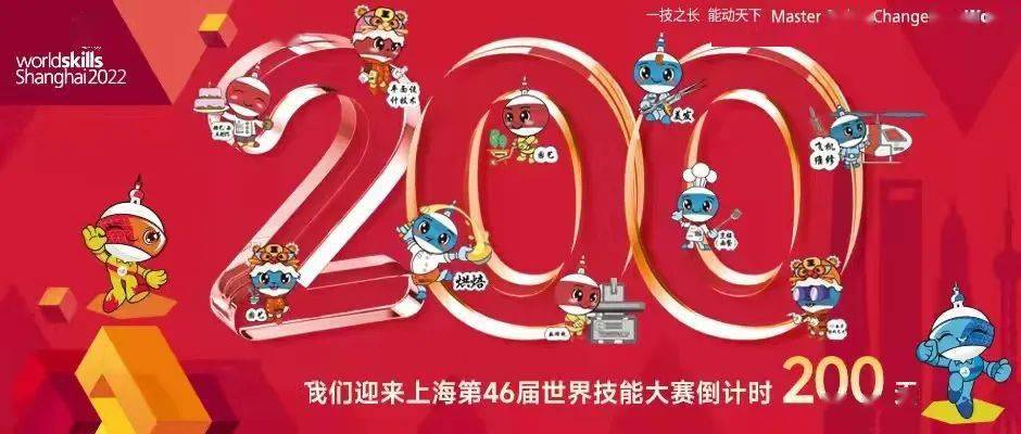 上海第46届世界技能大赛倒计时200天!