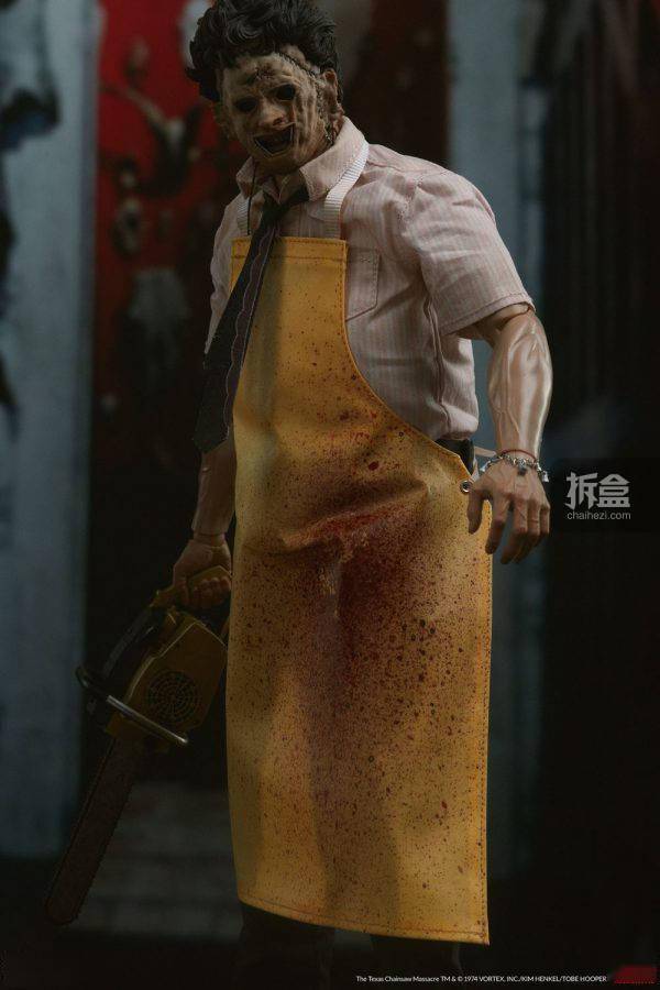 电锯 SIDESHOW 1974德州电锯杀人狂 LEATHERFACE皮脸 1/6人偶