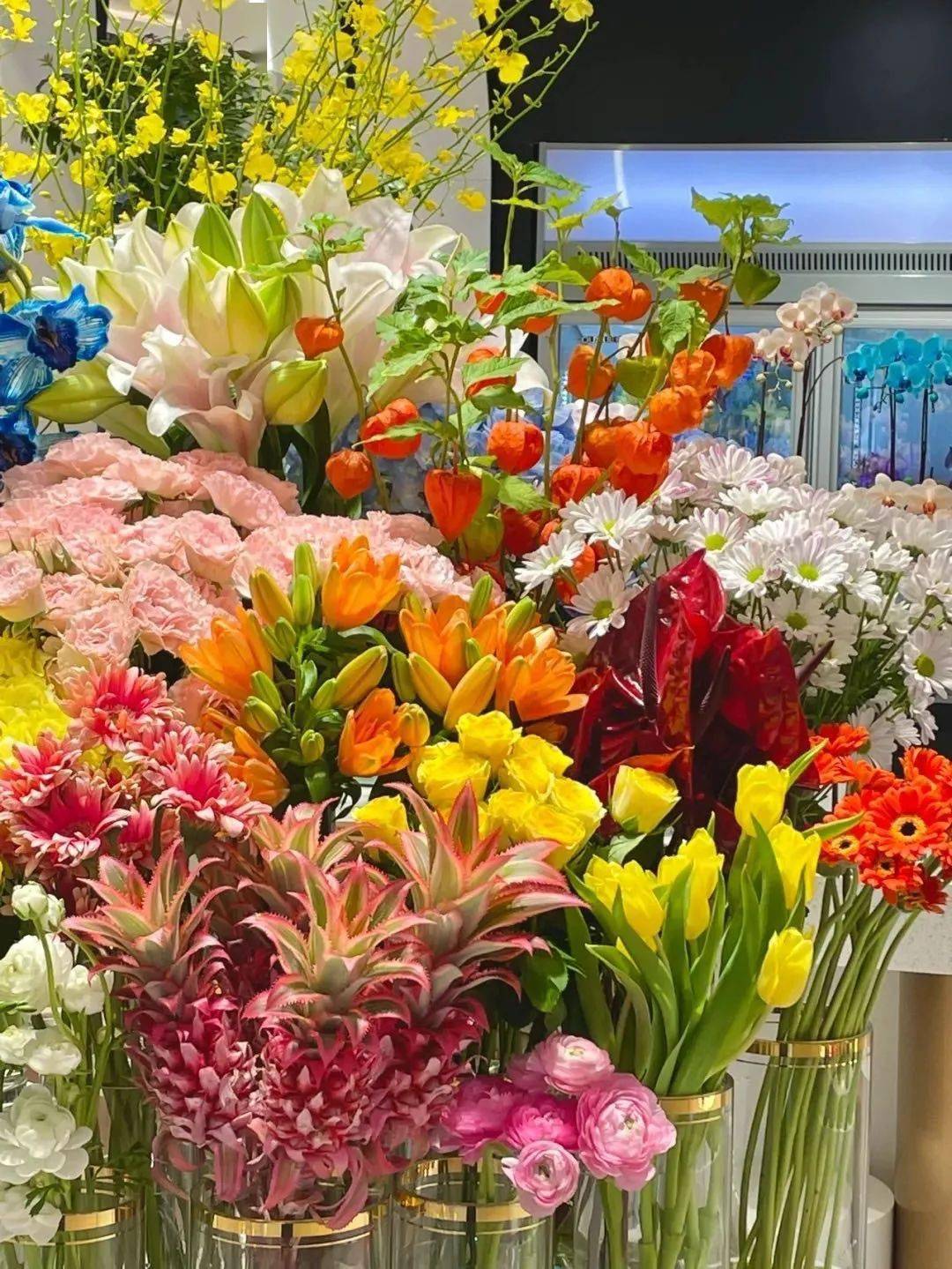 超市鲜花陈列22张图