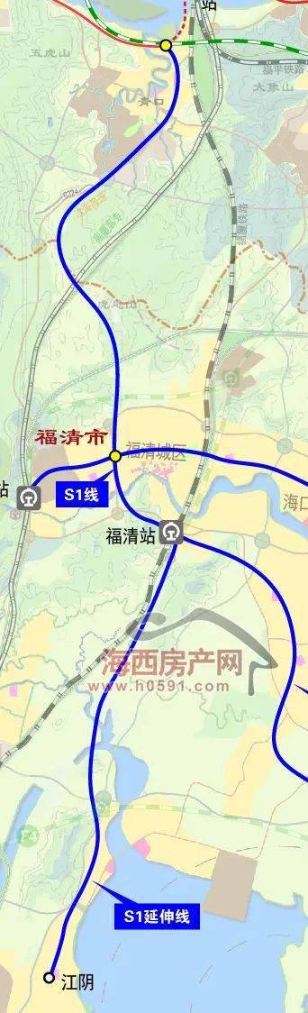 福州公布s1s6市域线高清线路图覆盖永泰葛岭闽清连江福清