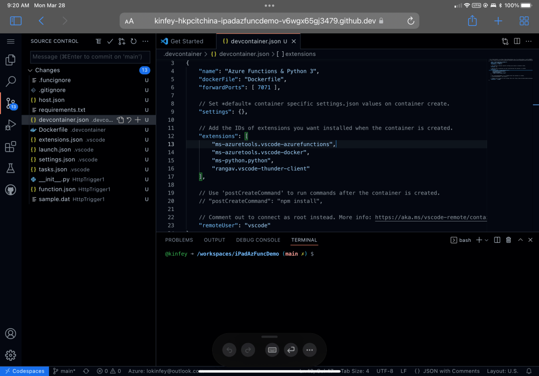 Demo丨GitHub Codespaces，云上开发完整项目