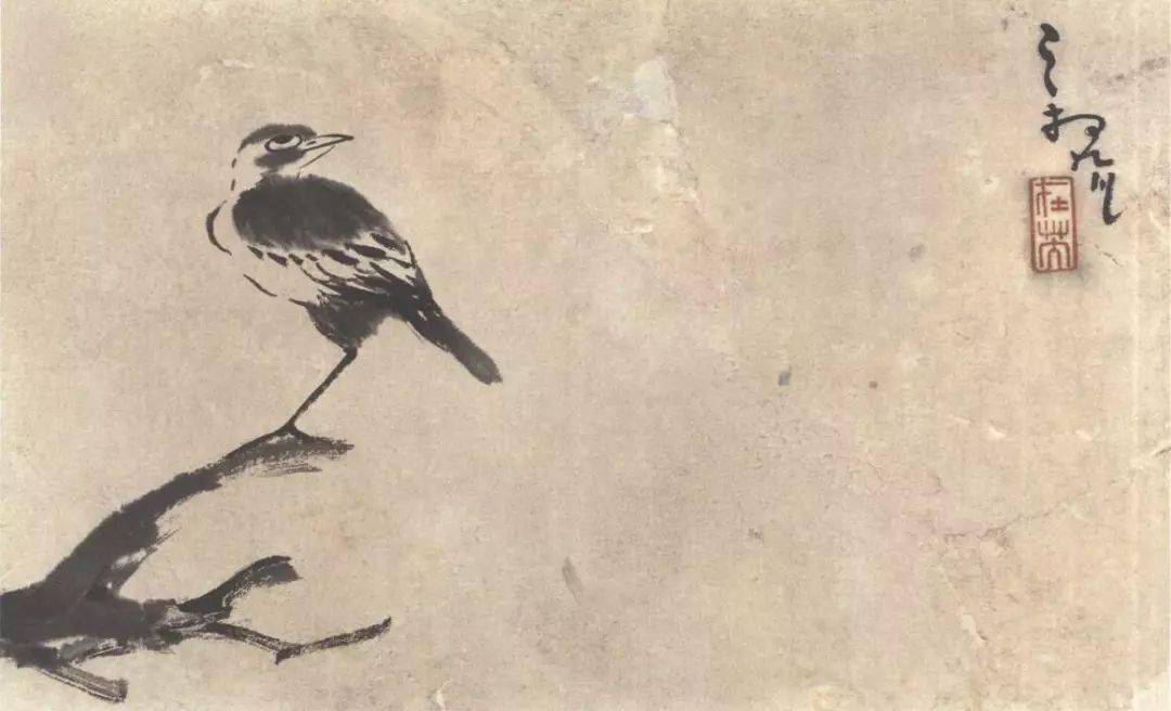 八大山人画鸟,画的是一生的知己_花鸟_鸟儿_门徒