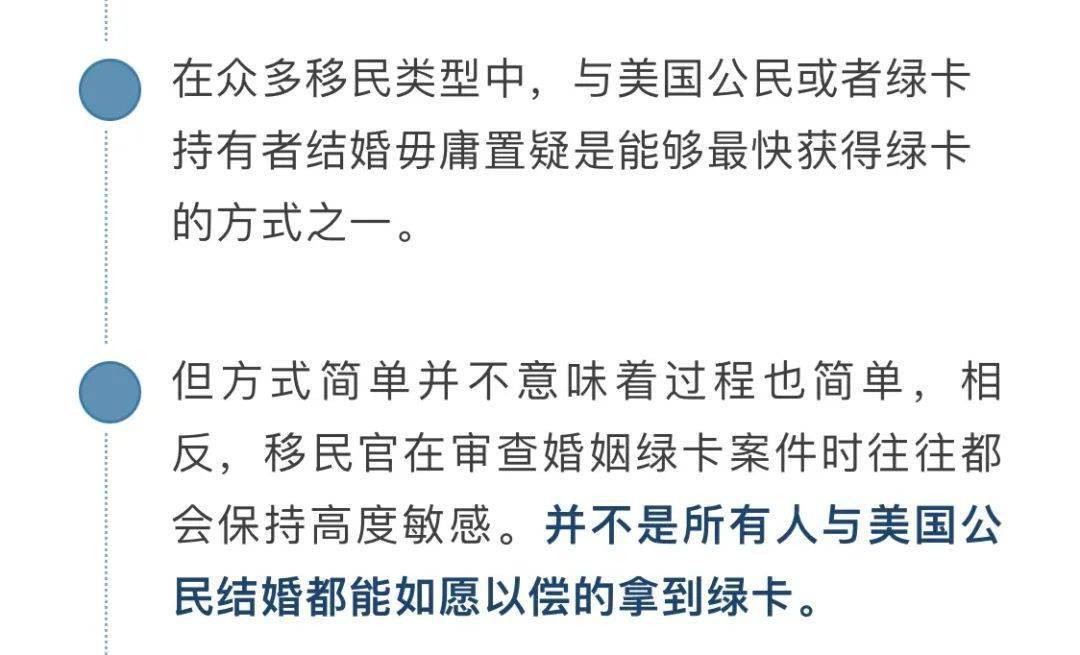 他們在審理婚姻綠卡時十分嚴格,不但要求申請人提交足夠的婚姻真實性