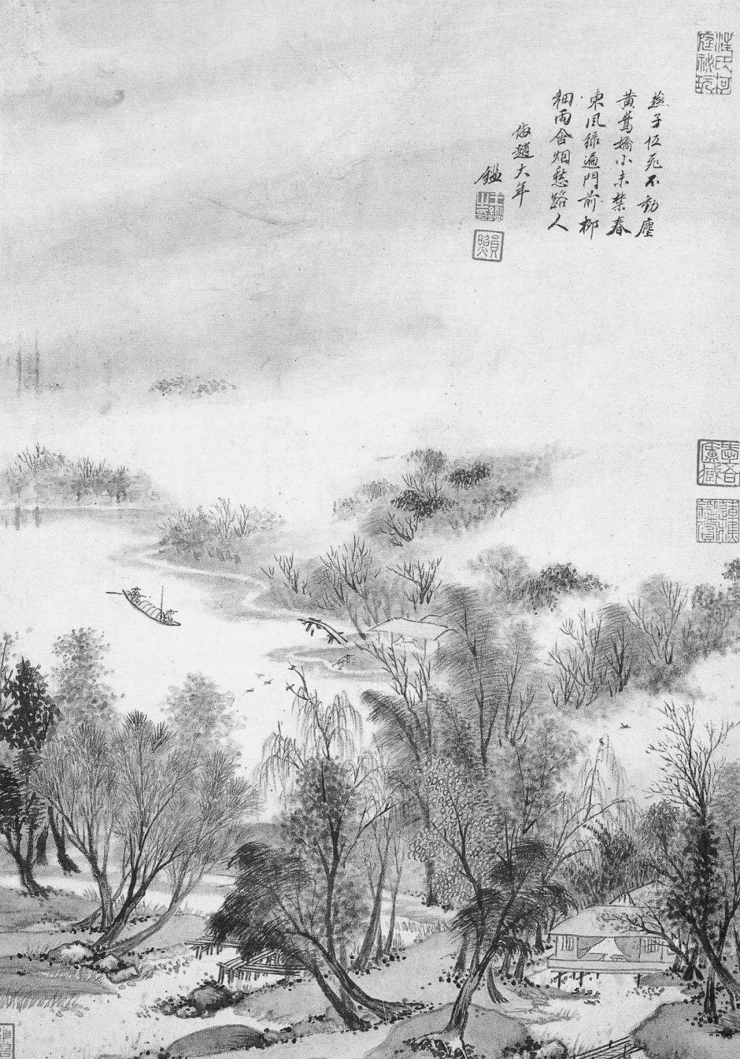 董其昌,王时敏与《湖庄清夏图》_赵令穰_王维_惠崇