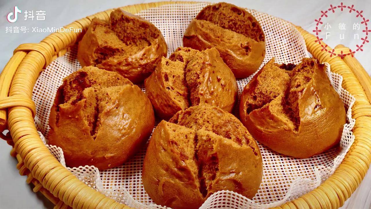红糖开花馒头各个都开花甜又软的早餐点心