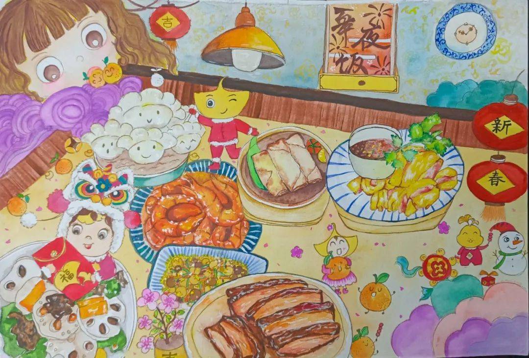 《年味长兴》作者:杨俞(11岁) 推荐单位:西尔曼艺术培训 指导老师