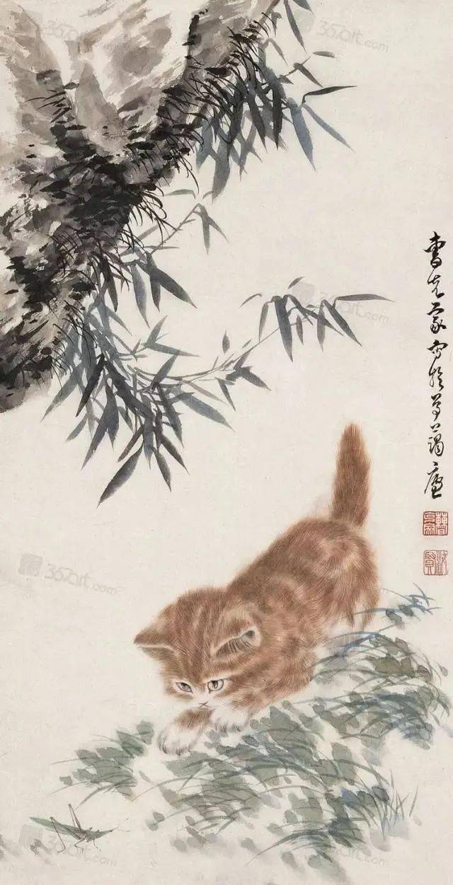 李可染画的猫图片