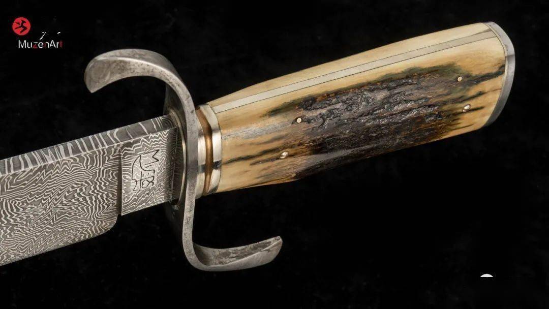 粗犷古朴大气磅礴的大马士革博伊刀作品