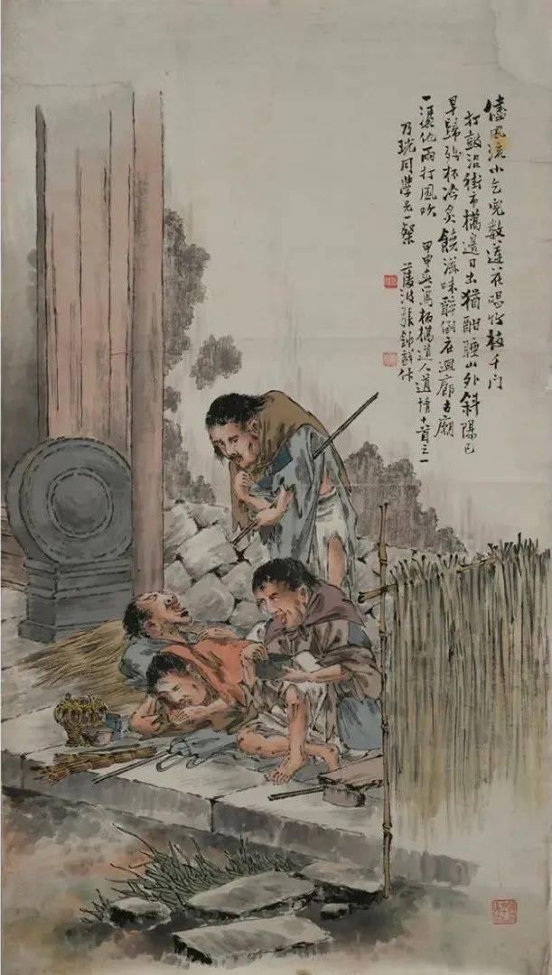 风,新旧流派交融,先后参加者20多人:有擅长人物的李霞,李耕,郭梁,杨飞