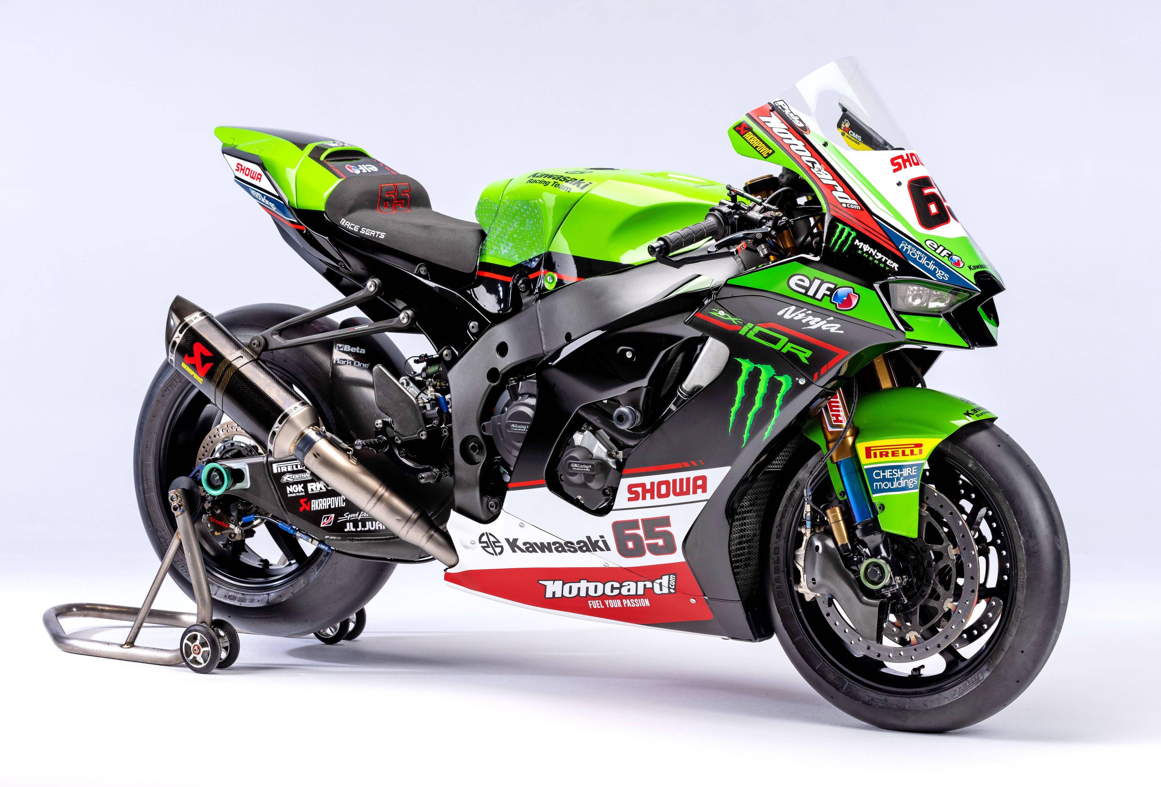 下面的圖片,kawasaki 2022&apos worldsbk 工廠賽車 ninja zx-10r