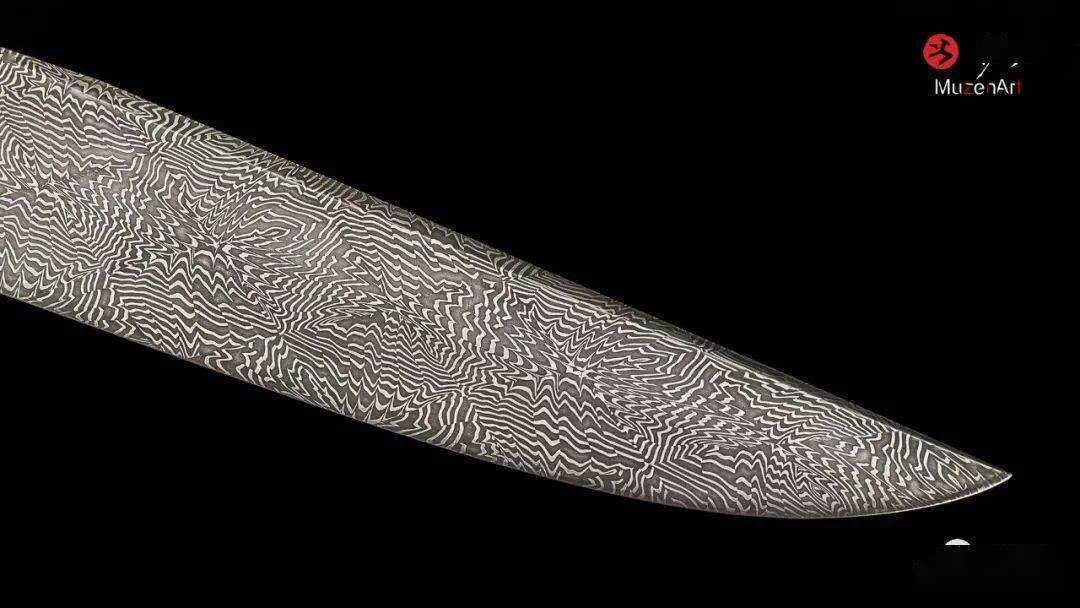 粗犷古朴大气磅礴的大马士革博伊刀作品