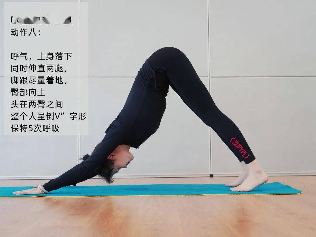 "向太阳致敬式"由12个姿势组成,用不同的方式活动脊椎并伸展四肢.