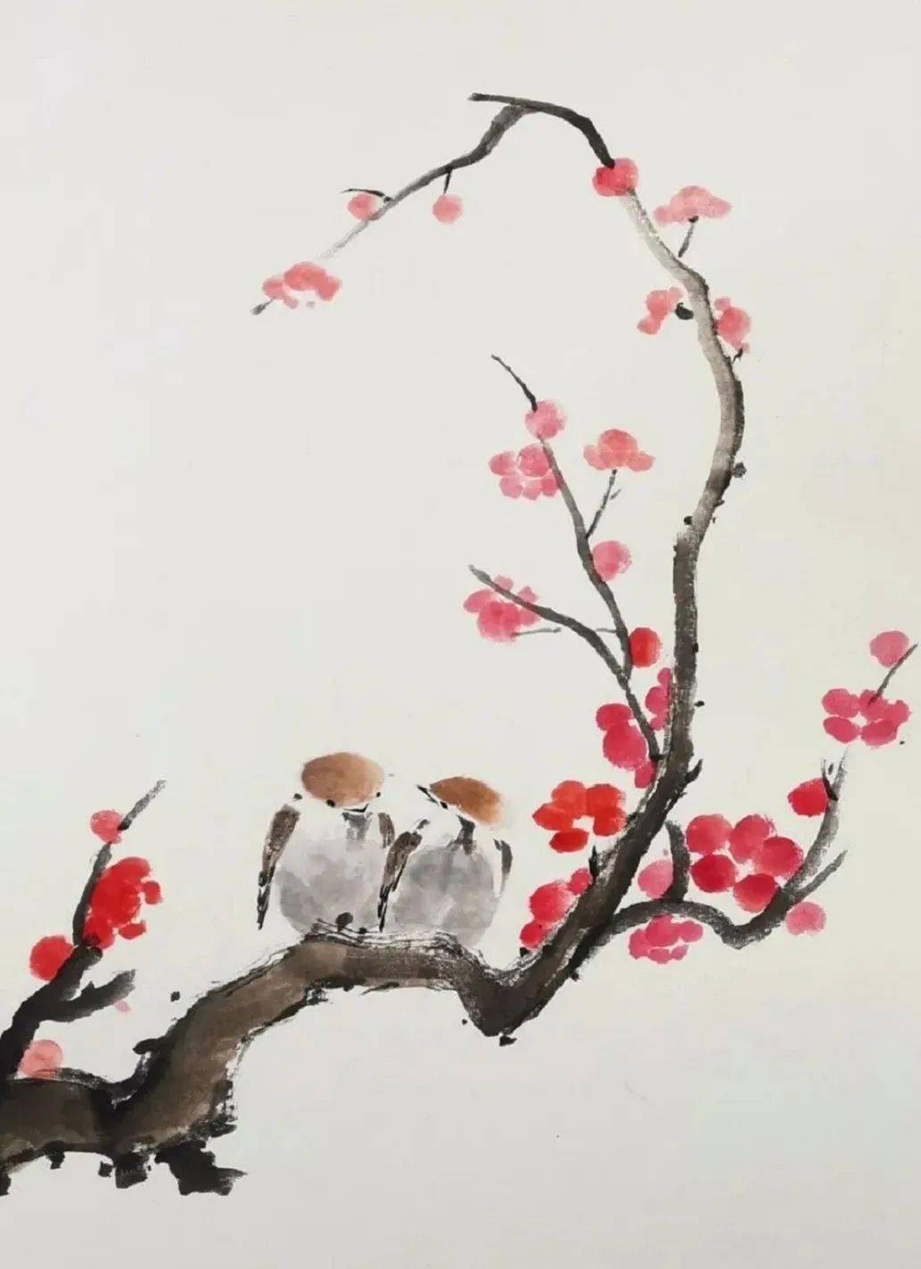 【国画教程】写意《万树梅花月满天》