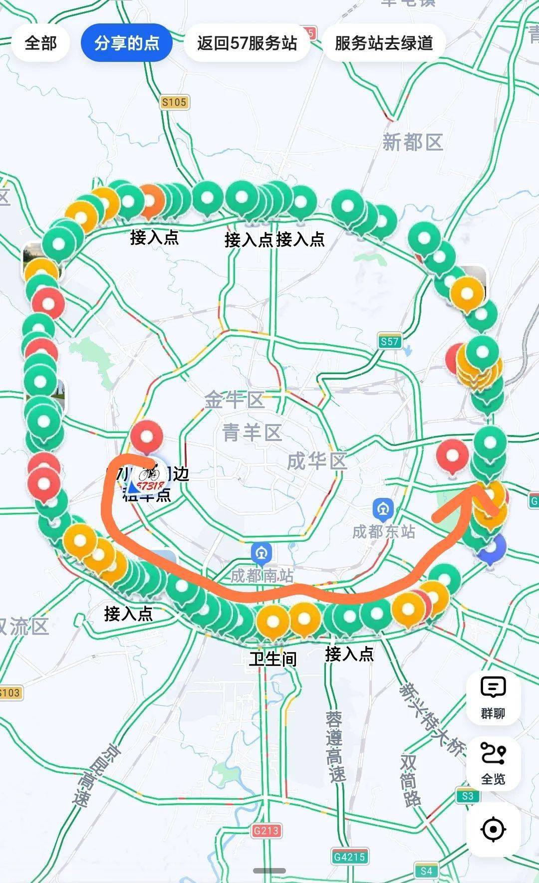 成都市绿道具体路线图图片