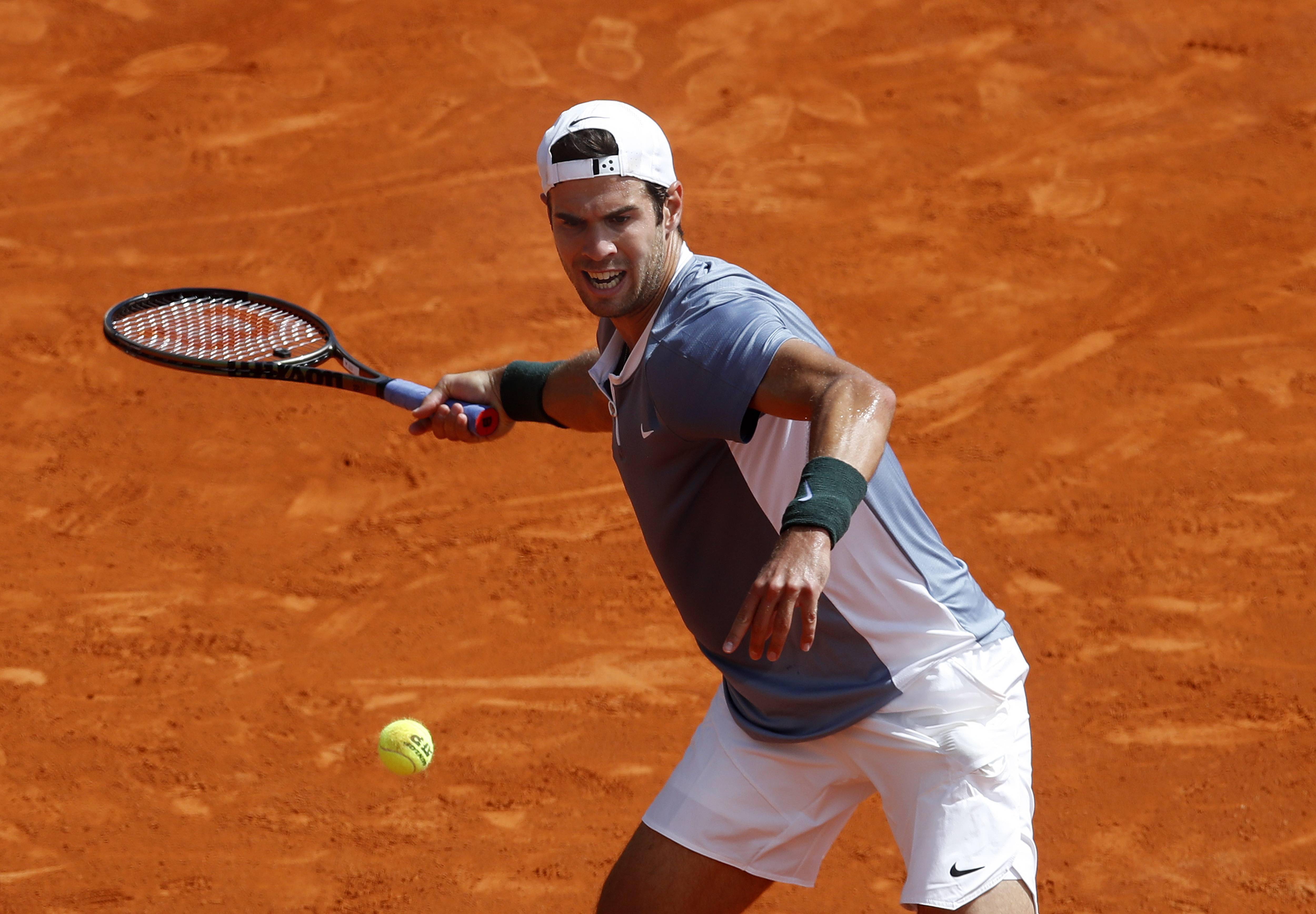 网球——蒙特卡洛大师赛:施瓦茨曼胜卡恰诺夫_比赛_新华社_欧新