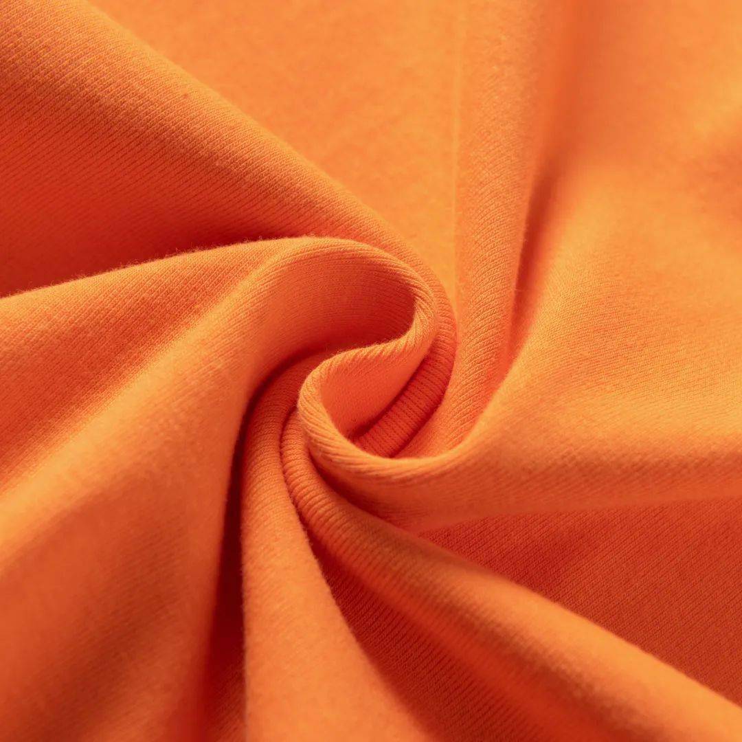 面料充满boylish风格的宽松t恤夏日限定活力橙色侧抽褶圆弧下摆纯棉廓