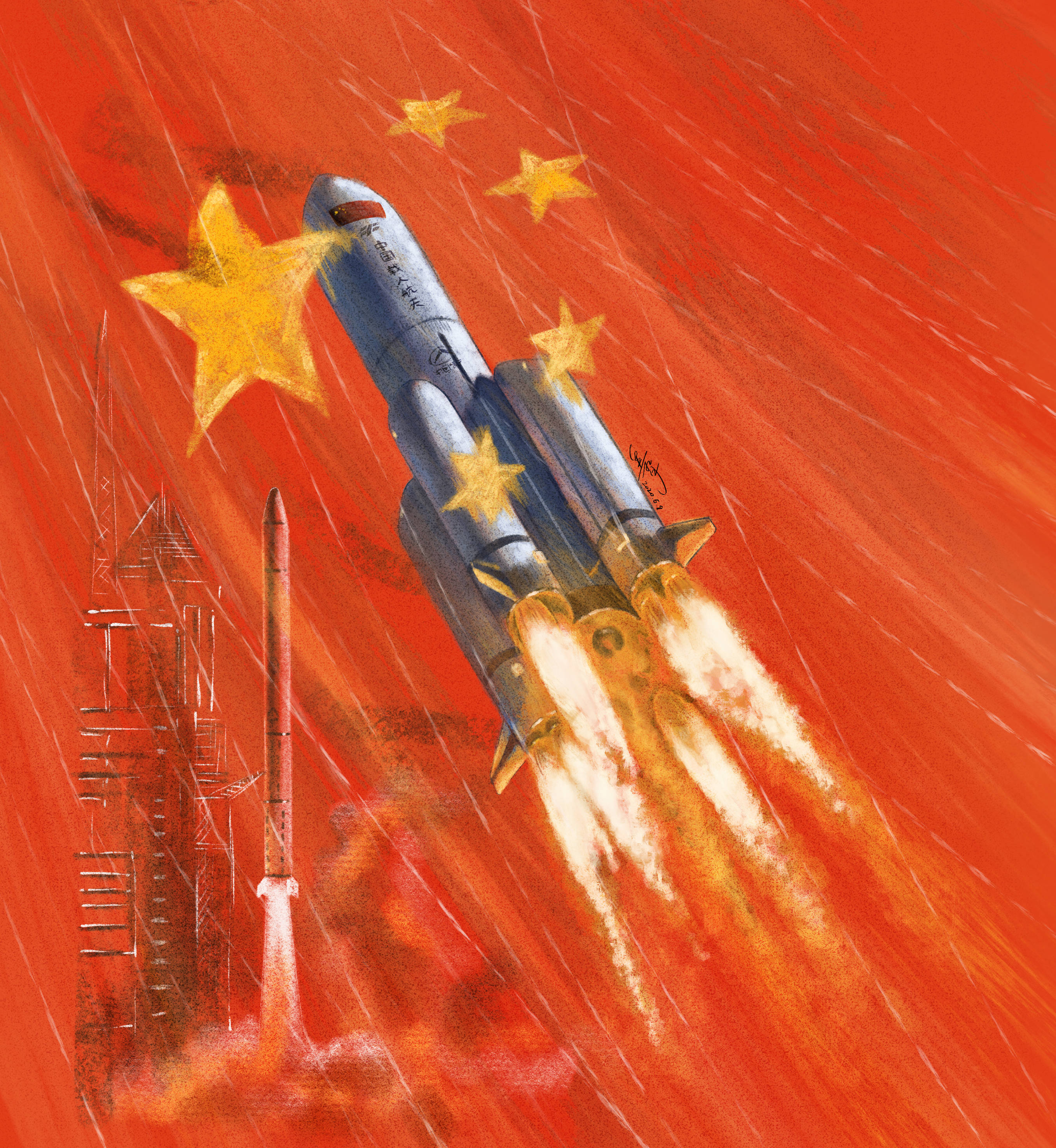 广东艺术家用作品致敬中国航天人