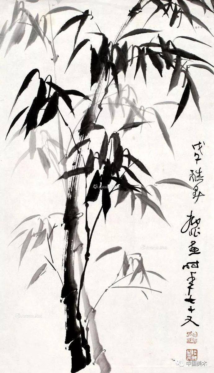 陆抑非竹子的画法