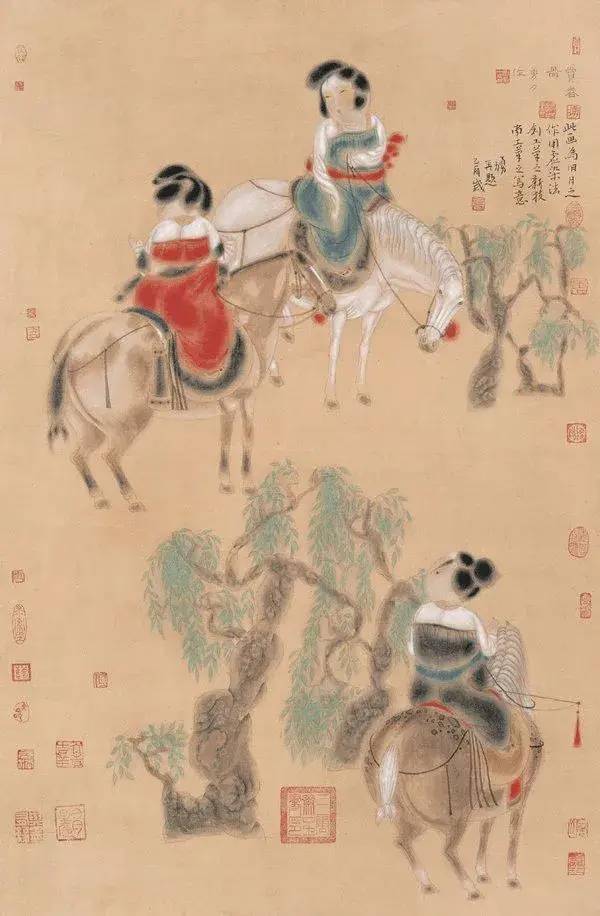 油画艺术：中央美院国画院长的现代工笔人物画，值得一看！中国画