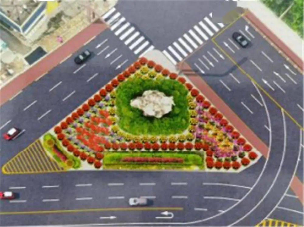 三角形街头绿地设计图片