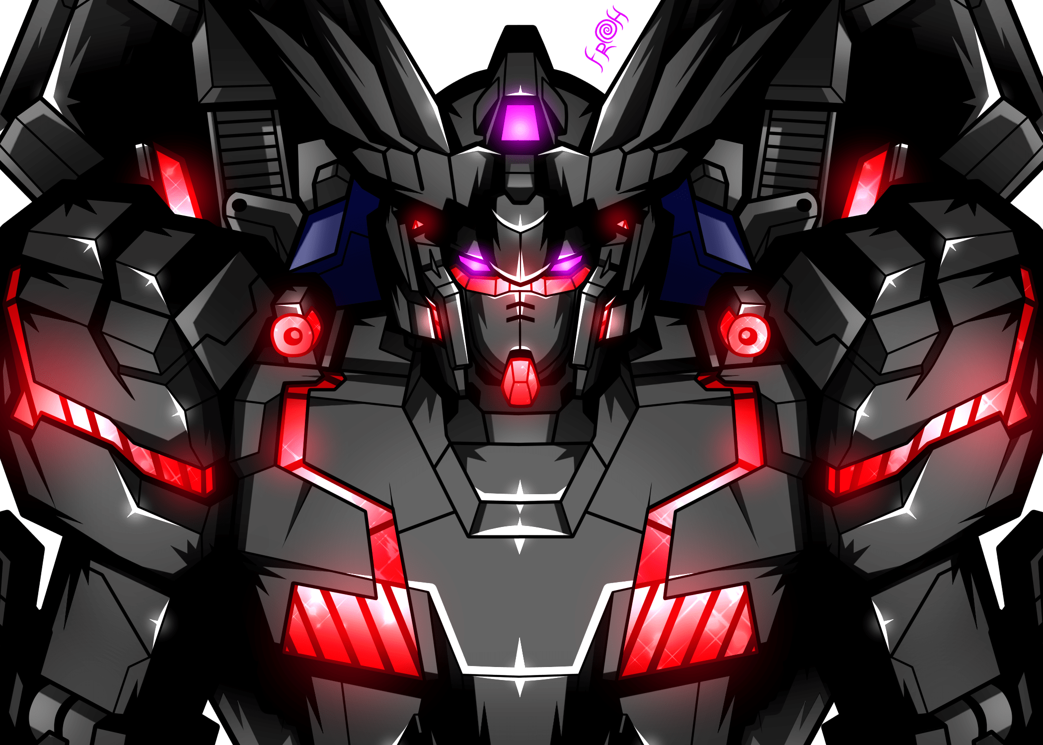 各款独角兽高达胸像插画大家喜欢哪张