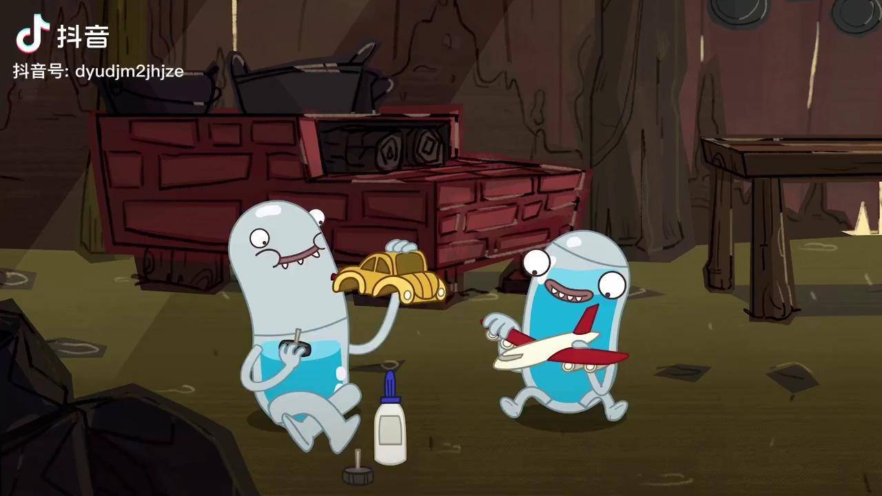 香蕉动漫修玩具车胶囊怪做强力胶水竟然还能受伤