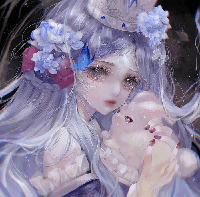 动漫头像戴着王冠的绝美女头