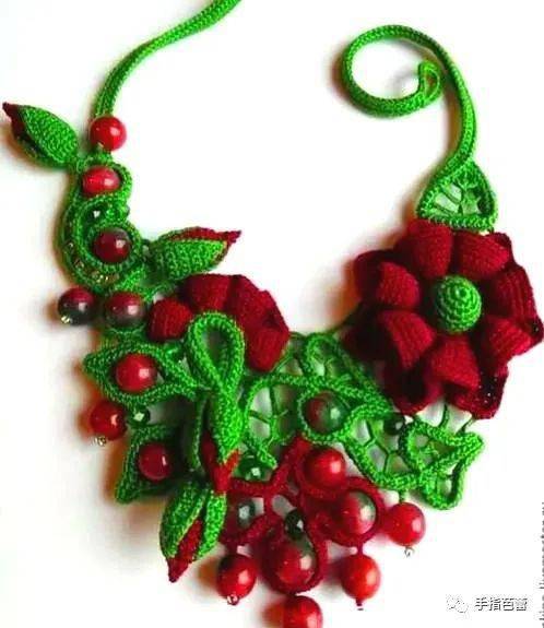 颈上添花钩织的项链就是这么美一