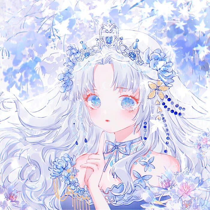 动漫头像戴着王冠的绝美女头